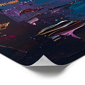 Poster Paris Lumières à Dusk - Art romantique du soir (Coin)