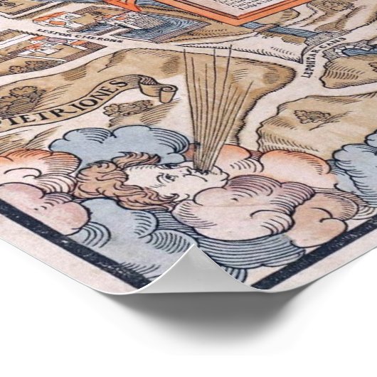 Poster PARIS MAP c. 1555 (Coin)