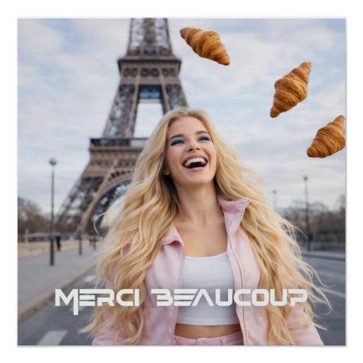 POSTER PARIS - MERCI BEAUCOUP (Devant)
