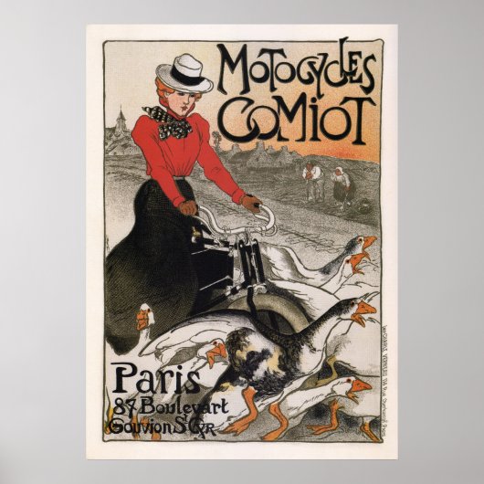 POSTER PARIS - MOTOCYCLES COMIOT 1899 (Devant)