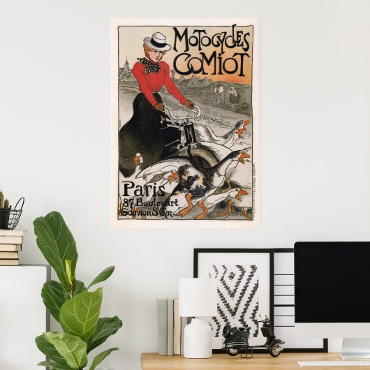 POSTER PARIS - MOTOCYCLES COMIOT 1899 (Bureau à domicile)