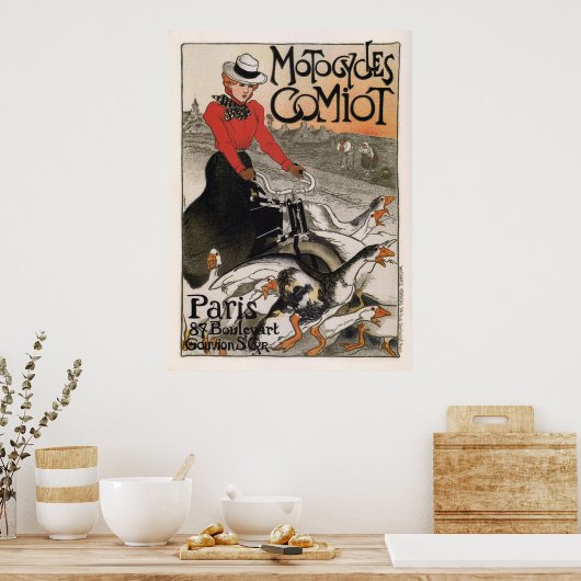 POSTER PARIS - MOTOCYCLES COMIOT 1899 (Cuisine)
