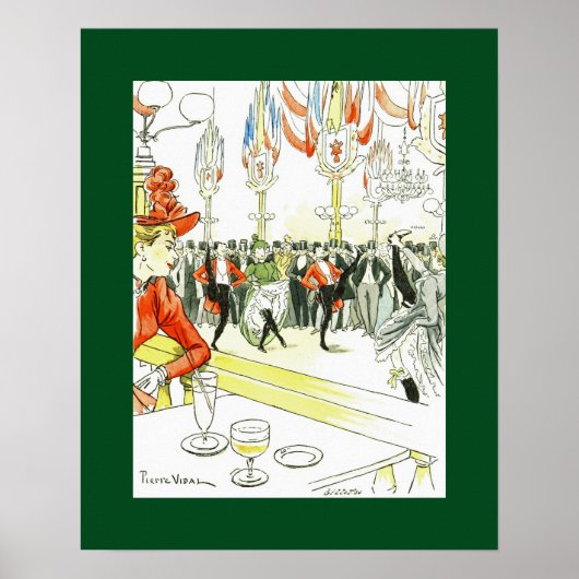 Poster Paris Night Life ~Pierre Vidal ~*Change Mat Color (Devant)