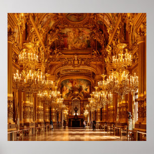 Poster Paris Opéra Garnier Vue Intérieure