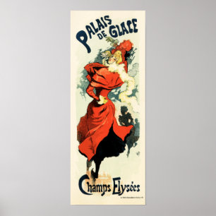 Poster PARIS PALAIS DE GLACE Art Nouveau Vintage