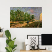 Poster Paris Road avec Paysan par Vincent van Gogh (Bureau à domicile)