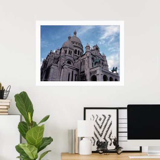 Poster Paris, Sacré-Coeur (Bureau à domicile)