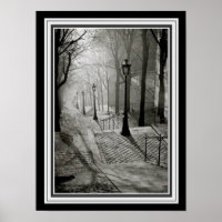 Paris Sidewalk 1936 B&W