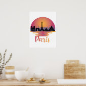 Poster Paris Skyline (Cuisine)