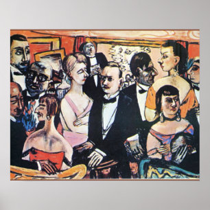 Poster Paris Society, fine art de Max Beckmann