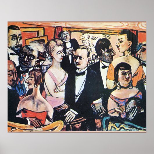 Poster Paris Society, fine art de Max Beckmann (Devant)