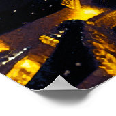 Poster Paris sous un ciel bleu turquoise (Coin)