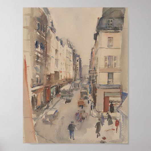 Poster Paris Street (1937) Andrus Johan (Devant)