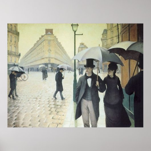 Poster Paris Street, Rainy Day par Caillebotte (Devant)