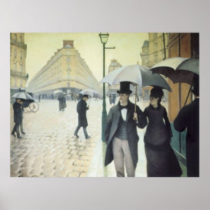 Poster Paris Street, Rainy Day par Caillebotte