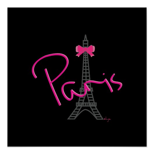 Poster Paris, Tour Eiffel avec arc Moderne (Devant)