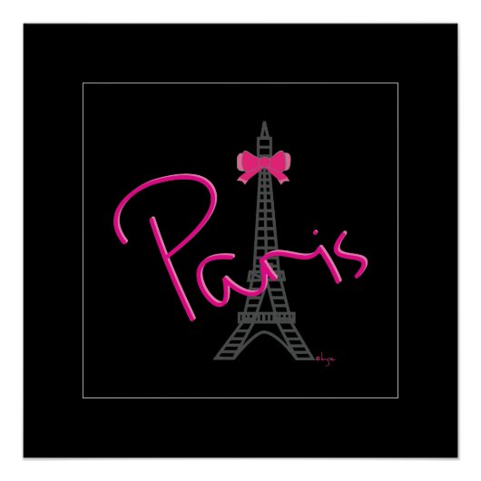 Poster Paris, Tour Eiffel avec arc Moderne (Devant)