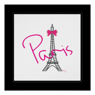 Poster Paris, Tour Eiffel avec arc Moderne
