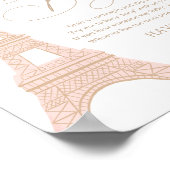 Poster Paris Tour Eiffel Baby shower Ne pas dire Baby Sig (Coin)