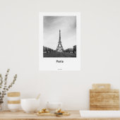 Poster Paris Tour Eiffel Imprimer, Paris Photo Noir Blanc (Cuisine)