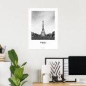 Poster Paris Tour Eiffel Imprimer, Paris Photo Noir Blanc (Bureau à domicile)