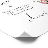 Poster Paris tour Eiffel noir rose bar mimosa (Coin)