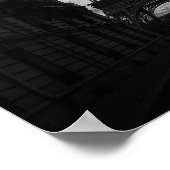 Poster Paris Tour monochrome Vue sur Urban Street (Coin)