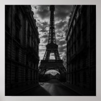 Paris Tour monochrome Vue sur Urban Street