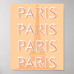 Poster Paris, Travel Art, Pastel Travel Art