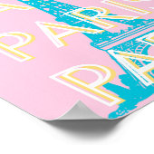 Poster Paris Travel Art, Travel Art, Preppy, Rose (Coin)