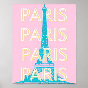 Poster Paris Travel Art, Travel Art, Preppy, Rose
