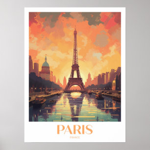 Poster Paris Travel Imprimé