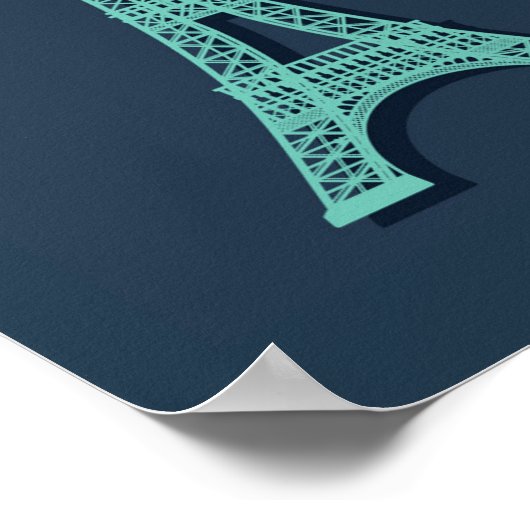 Poster Paris Turquoise (Coin)