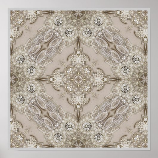 Poster paris vintage moderne mode élégant gris beige (Devant)