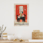 Poster Parisian Cat Art Print Les Chats Enchantés (Cuisine)