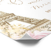 Poster Parisienne She Said Oui Fête des mariées Bienvenue (Coin)