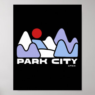 Poster Park City Utah Mountain Randonnée Ski Winter Sport