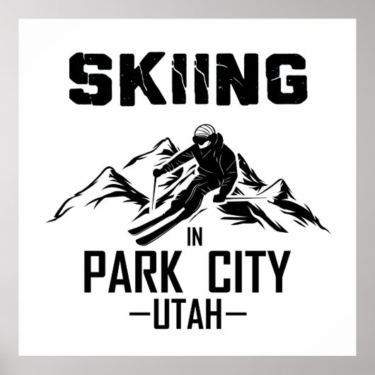 Poster Park City Utah ski (Devant)