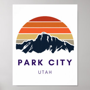 Poster Park City Utah Ski Snowboard Randonneurs Utah Gif