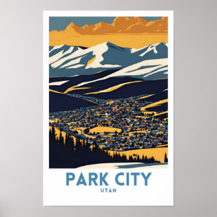 Poster Park City Utah Vintage