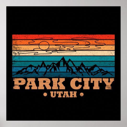 Poster Park city Utah vintage (Devant)
