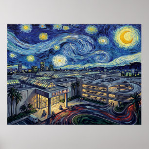 Poster Park Plaza Mall Starry Night Paysage Horreur
