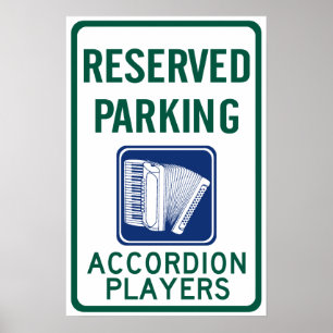 Poster Parking Accordion Player