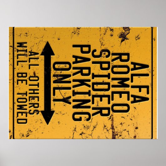 Poster Parking Alfa Romeo Spider Seulement (Devant)