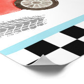 Poster Parking Cadeau Seulement Red Race Car Deux Anniver (Coin)