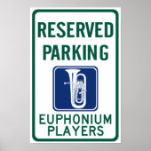 Poster Parking des joueurs euphonium (Devant)