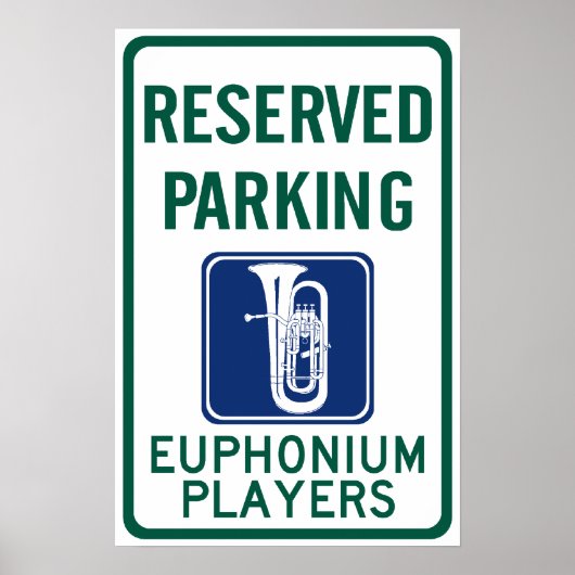 Poster Parking des joueurs euphonium (Devant)