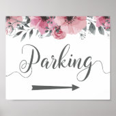 Poster Parking Instructions Signer Flèche droite (Devant)