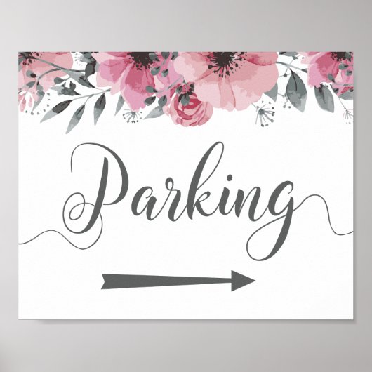 Poster Parking Instructions Signer Flèche droite (Devant)