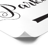 Poster Parking Instructions Signer Flèche droite pour Mar (Coin)